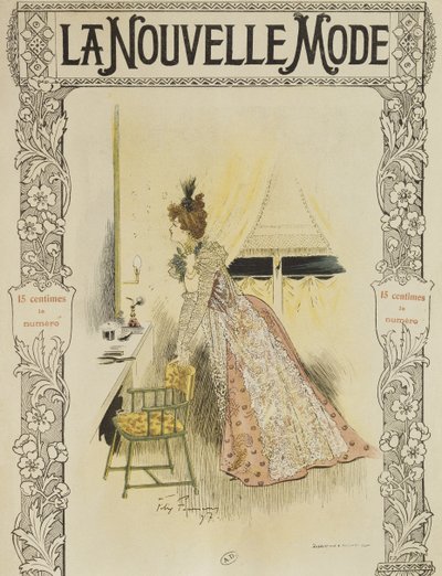 ファッションプレート、「ラヌーヴェルモード」のカバーイラスト、1897 作： Felix Fournery